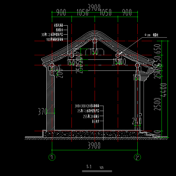 四合院建筑施工图，四合院CAD建筑图纸下载