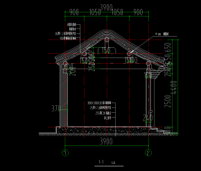 四合院建筑施工图，四合院CAD建筑图纸下载