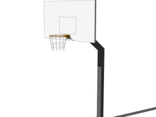现代篮球架草图大师模型，篮球架SKB文件下载