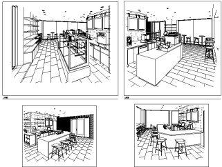 咖啡厅装修设计施工图方案