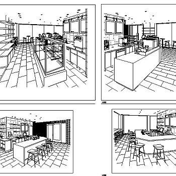 咖啡厅装修设计施工图方案
