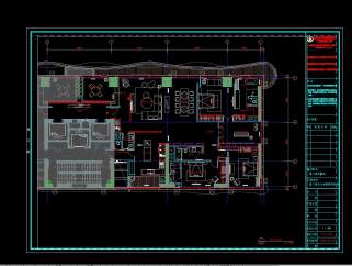 现代三室两厅CAD装修图，免费下载