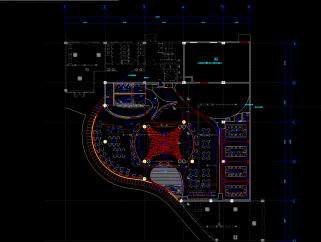西餐厅CAD施工图，餐厅CAD图纸下载