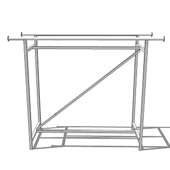 现代晾衣架草图大师模型，晾衣架SU模型下载