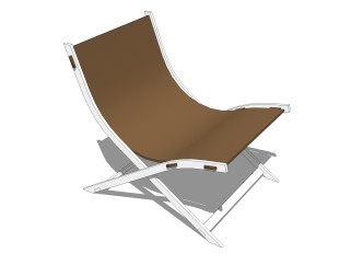 现代折叠躺椅su模型，椅子草图大师模型下载