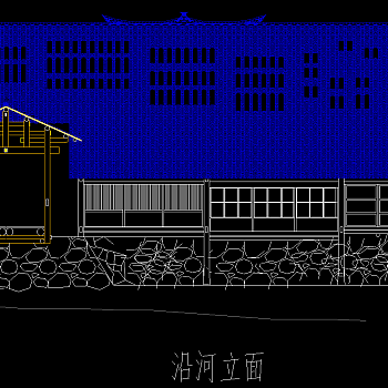 清穿斗结构民居平立施工图，民居CAD建筑图纸下载