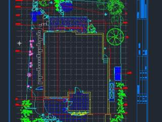赤园花园设计施工图,cad建筑图纸免费下载