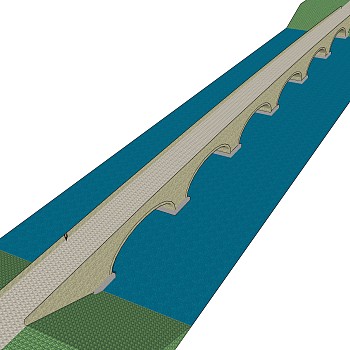 拱桥草图大师模型下载，sketchup拱桥模型分享