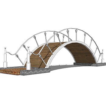 拱桥草图大师模型下载，sketchup拱桥模型分享