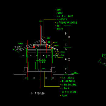 古建五角亭施工图，五角亭CAD建筑图纸下载
