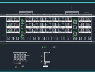 某商务综合楼全套CAD施工图，办公空间CAD施工图纸下载