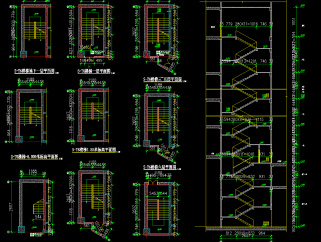 原创整套普通楼梯CAD素材，楼梯cad施工图下载