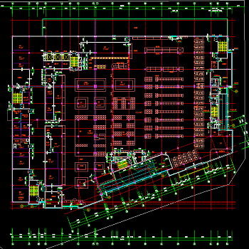 商业超市建筑施工图，商业超市建筑CAD施工图纸下载