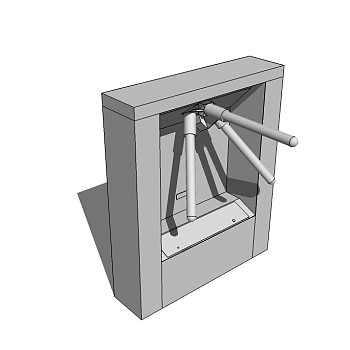 现代人行道闸su模型下载、人行道闸草图大师模型下载