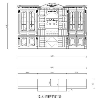 39套酒柜酒格吧台cad图库dwg文件下载