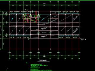 某地五层框架结构办公楼结构施工图，办公楼框架结构CAD工程图下载