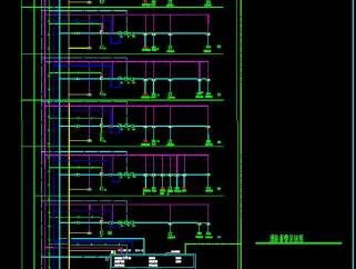 科研楼照明及电视监控系统电气CAD施工图，科研楼电气CAD图纸下载