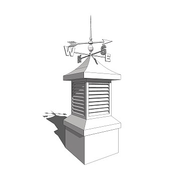 现代风向标免费su模型，风向标草图大师模型下载
