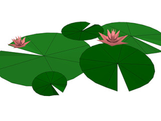 睡莲现代植物su模型，绿植花草图大师模型下载