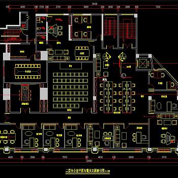 办公室CAD施工图，CAD建筑图纸免费下载