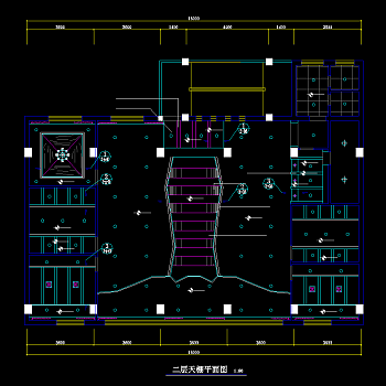 茶楼设计装修图，cad施工图纸