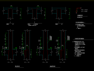 钢筋混凝土结构梁柱节点大样图，钢筋混凝土结构梁柱CAD工程图下载