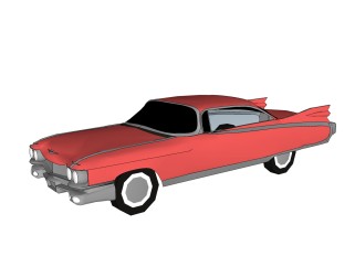 美式汽车免费su模型，汽车sketchup模型下载
