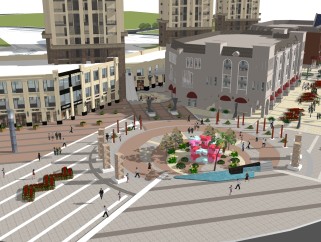 新古典商业广场草图大师模型，商业广场sketchup模型免费下载