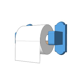 现代卷纸架草图大师模型，卷纸架su模型下载