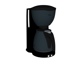 现代全自动咖啡机su模型，餐具草图大师模型下载