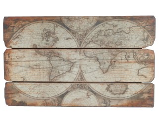 木板世界地图墙饰su模型,摆件草图大师模型下载