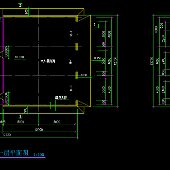 现代风格商业4S店建筑施工图，商业4S店建筑CAD施工图纸下载