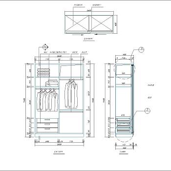 双开衣柜acd图纸详图下载