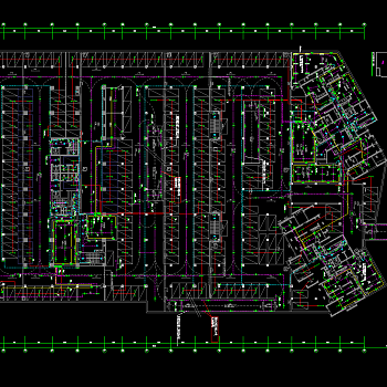 深圳某小区地下车库电气全套图纸，电气CAD施工图纸下载