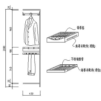 室内衣柜设计CAD图块