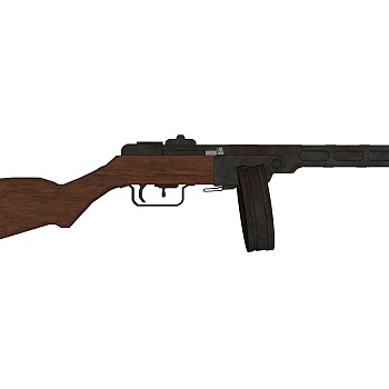 苏联PPSH-41式波波沙冲锋枪002su模型,苏联PPSH-41式波波沙冲锋枪002sketchup模型下载