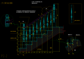 旋转楼梯CAD大样节点图库，旋转楼梯CAD施工图纸下载