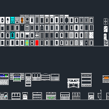 柜门cad图纸下载、柜门dwg文件下载