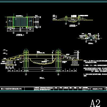 莱茵桥CAD施工图，桥CAD建筑图纸下载