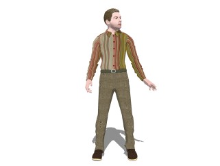3D人物男人su模型，人物草图大师模型下载