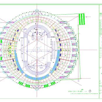 现代体育会展中心装饰工程图cad图纸下载