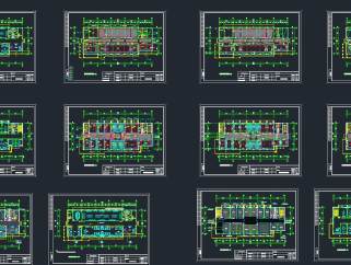某水厂茶室全套施工图，CAD建筑平面图库