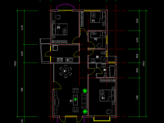 小区住宅户型CAD施工图，户型图CAD图纸下载