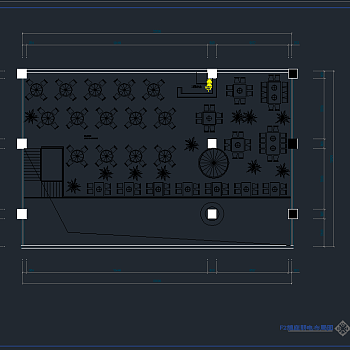 超现代餐厅CAD施工图，餐饮CAD施工图纸下载