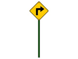 现代向左转弯道路交通标志牌su模型下载、向左转弯道路交通标志牌草图大师模型下载