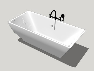 现代浴缸草图大师模型，浴缸su模型下载