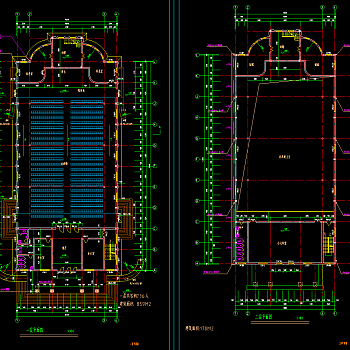 基督教堂建筑施工图，教堂CAD建筑图纸下载