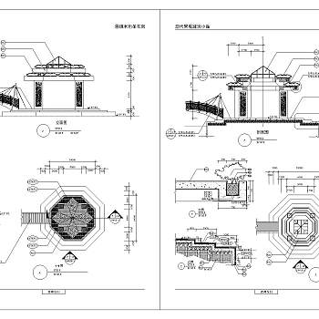景观亭施工详图免费下载