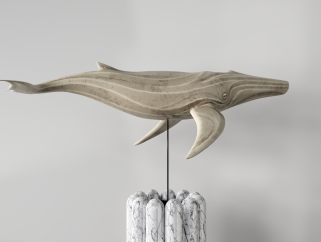 现代鲸鱼雕塑