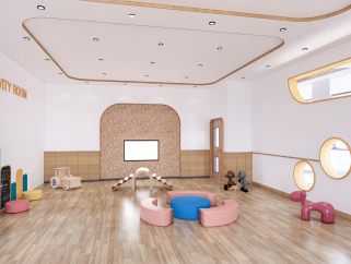 现代幼儿园教室 儿童玩具 儿童活动区 儿童游乐设施